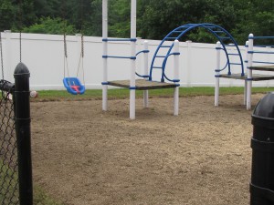 Forbes House has a pristine playground for children to play on thanks to two teams of Day of  Caring volunteers from Avery Dennison. The volunteers also raked leaves on the property,  added top soil and grass seed where needed and trimmed trees along the driveway for good  measure.