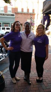 Katy, Wanda and Paige at Tackle Domestic Violence Event in October 2016